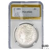 1881 Morgan Silver Dollar PGA MS66