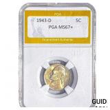 1943-D Jefferson Nickel PGA MS67+