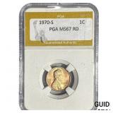 1970-S Lincoln Memorial Cent PGA MS67 RD