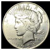 1934-S Silver Peace Dollar NEARLY UNCIRCULATED
