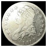 1817 Capped Bust Half Dollar NEARLY UNCIRCULATED