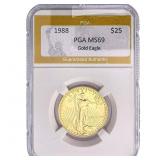 1988 1/2oz $25 Gold Eagle PGA MS69