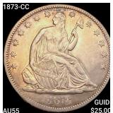 1873-CC Seated Liberty Half Dollar HIGH GRADE