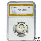 1932 Washington Silver Quarter PGA MS63+