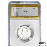 1932-S Washington Silver Quarter PGA MS62