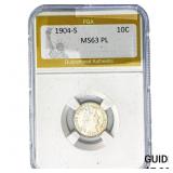 1904-S Barber Dime PGA MS63 PL