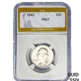 1942 Washington Silver Quarter PGA PR67