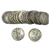 Roll of 20 Walking Liberty 50C