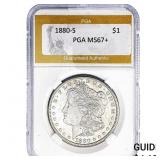 1880-S Morgan Silver Dollar PGA MS67+