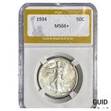 1934 Walking Liberty Half Dollar PGA MS66+