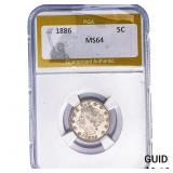 1886 Liberty Victory Nickel PGA MS64