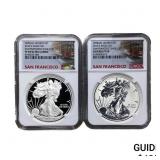 [2 Coins]2012-S Silver Eagle NGC PF69