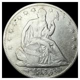 1855-O Silver Half Dollar ABOUT UNCIRCULATED