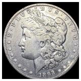 1893-O Silver Morgan Dollar ABOUT UNCIRCULATED