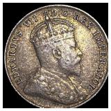 1907 Canada Silver 10 Cents NEARLY UNCIRCULATED