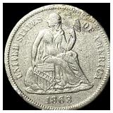 1863 Seated Liberty Dime NICELY CIRCULATED