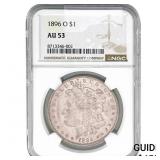 1896-O Morgan Silver Dollar NGC AU53