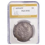1878 8TF Morgan Silver Dollar PGA XF45