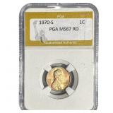 1970-S Lincoln Memorial Cent PGA MS67 RD