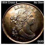 1804 Cross 4, No Stems Draped Bust Half Cent