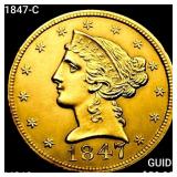 1847-C $5 Gold Half Eagle