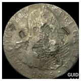 1805 Colonial Spain Silver 8 Reales Punchmarked NE