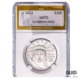 2022 1oz Platinum $100 Eagle PGA MS70