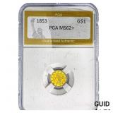 1853 Rare Gold Dollar PGA MS62+