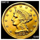 1847 $2.50 Gold Quarter Eagle