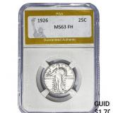 1926 Standing Liberty Quarter PGA MS63 FH