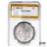 1883-CC Morgan Silver Dollar PGA MS64