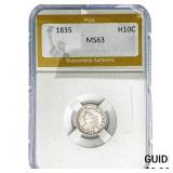 1835 Capped Bust Half Dime PGA MS63