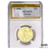 1990 1/2oz $25 Gold Eagle PGA MS70