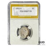 1931-S Buffalo Nickel PGA MS67 FB