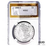 1886-S Morgan Silver Dollar PGA MS62