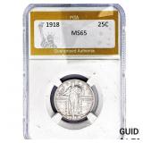 1918 Standing Liberty Quarter PGA MS65