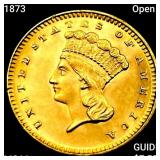 1873 Open 3 Rare Gold Dollar