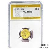 1925-D $2.50 Gold Quarter Eagle PGA MS66+