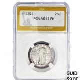 1923 Standing Liberty Quarter PGA MS65 FH
