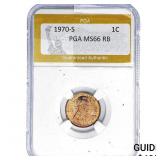 1970-S Wheat Cent PGA MS66 RB