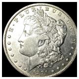1891 Silver Morgan Dollar CLOSELY UNCIRCULATED