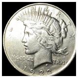 1922 Silver Peace Dollar CLOSELY UNCIRCULATED