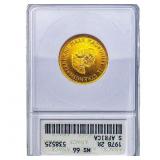 1978 South Africa Gold 2 Rand .2354 AGW ANACS MS66