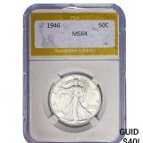 1946 Walking Liberty Half Dollar PGA MS64