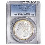 1878 7/8TF Morgan Silver Dollar PCGS MS63 Strong