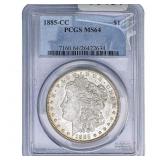 1885-CC Morgan Silver Dollar PCGS MS64