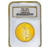1927 $20 Gold Double Eagle NGC MS65