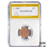 1907 Indian Head Cent PGA MS65 RD