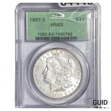 1897-S Morgan Silver Dollar PCGS MS63