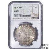1897 Morgan Silver Dollar NGC MS61
